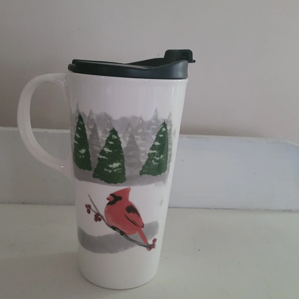 Cypress Winter Cardinal Travel Mug - Picture 10 of 10
